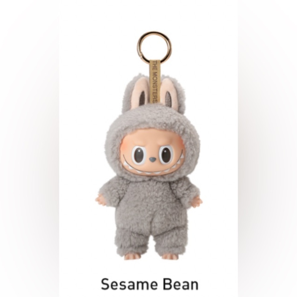 LABUBU SALE.  
POP MART AUTHENTIC SESAME BEAN Exciting Macaron bottom box opened